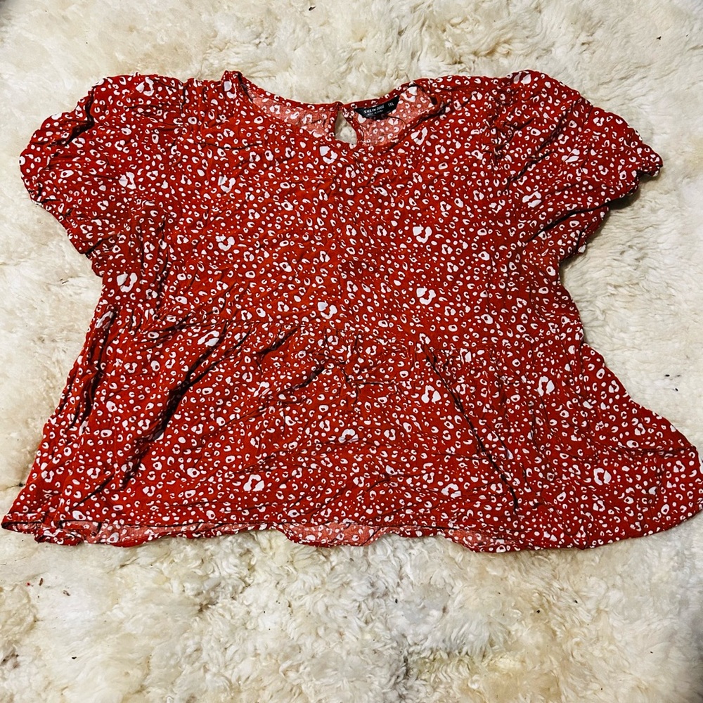 Shein cheetah print shirt sz 1x